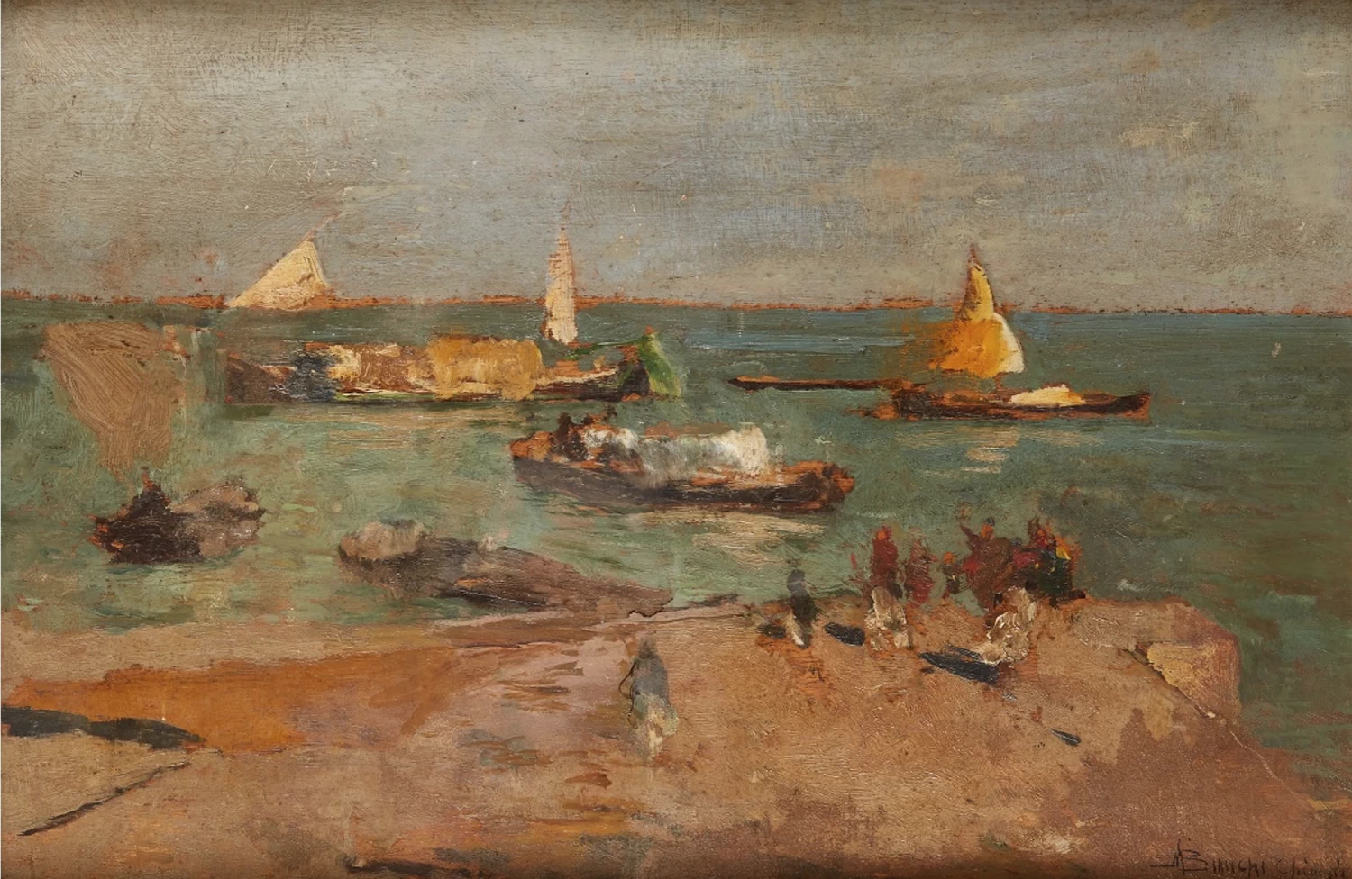 Arrivo di pescatori al porto (Chioggia)